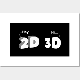 2D and 3D funny typographic design for minimalist Posters and Art